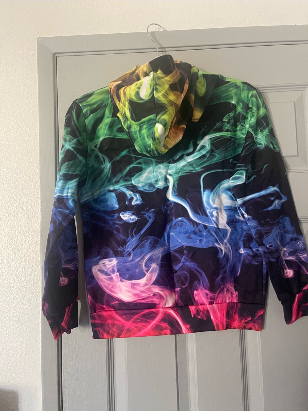 Kids Multicolor Smoke Print Hoodie Jacket